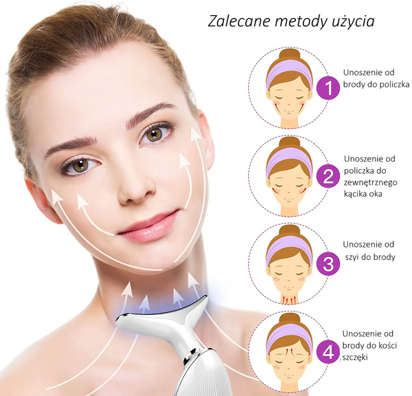 Masażer do twarzy LED